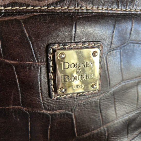 Dooney & Bourke Chocolate Croc-Embossed Medium Tote - Picture 16 of 16